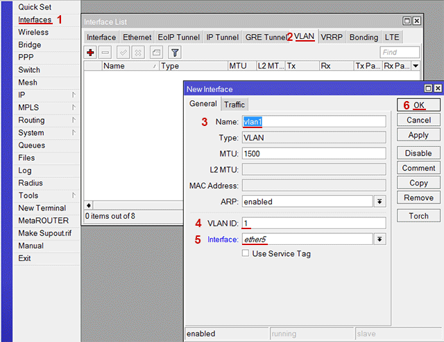 mikrotik vlan firewall